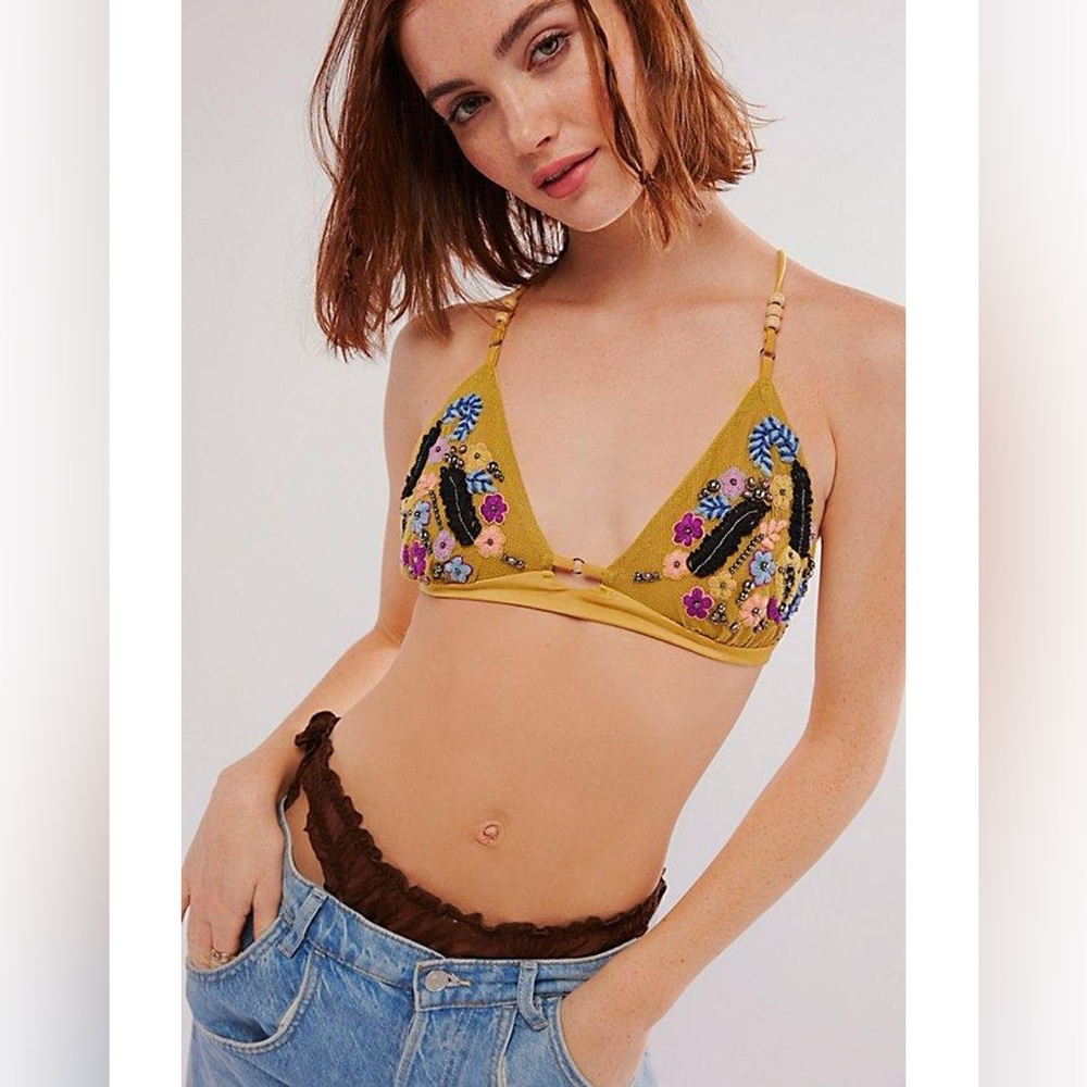 Free People Embellished Triangle Bralette